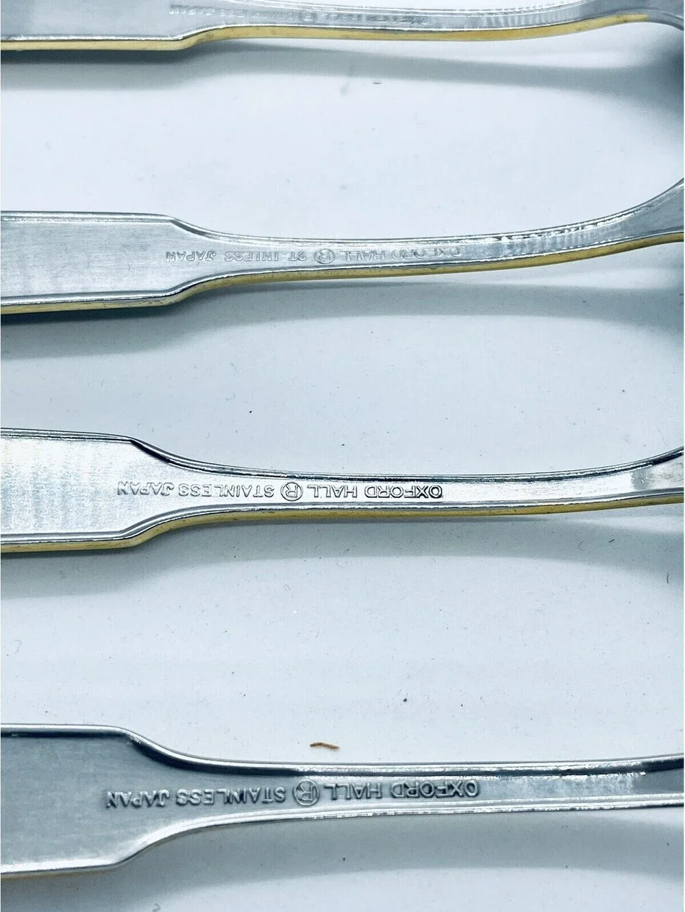 (5) Oxford Hall Stainless Japan Golden Coppelia Teaspoon Lot ~ 6.25”